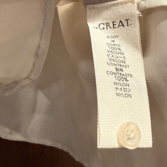 The Great The Ruffled Tuxedo Top Silver/Icy Blue NWOT - Picture 6 of 6